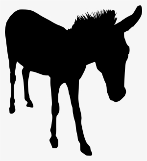 Donkey Clip Art - Donkey Silhouette Transparent Background