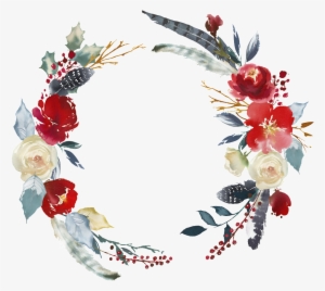 Hand Painted Beach Wreath Pattern Png Transparent - Portable Network Graphics