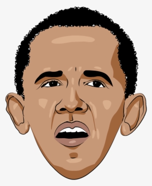 Obama-1080 - Cartoon Obama Head Png