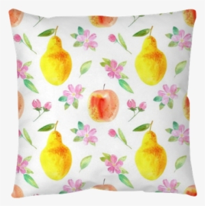 Seamless Pattern With Apple,pear And Flower - Apple