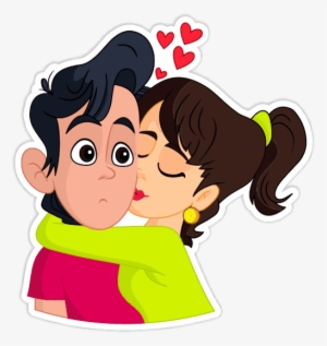 Send - Love Cartoon Couple Png