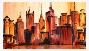 New York City Painting Lovely Manhattan New York City - New York Abstract Painting