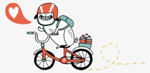 Pug On Bike - Σχεδια Τατοο Για Παιδια