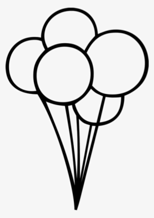 Birthday-balloons - Outline Balloon Clip Art