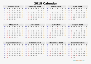 Calendar 2018 Png Transparent - 2019 Calendar With Week Numbers
