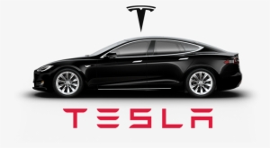 Tesla Logo And Black Model S - Black Tesla Model S P100d