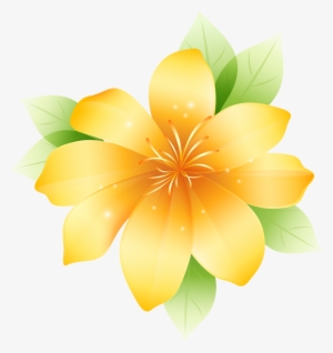 Large Red Flower Clipart Png - Big Yellow Flower