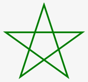 Five Pointed Star - Green Five Pointed Star