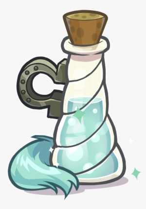 Medieval 2013 Potions White Puffle Unicorn - Club Penguin Puffles Unicornio