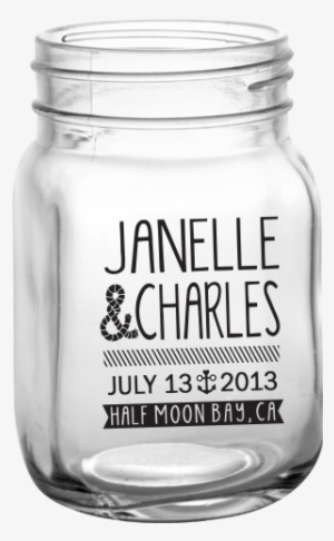 Custom 12oz Barconic® Mason Jar Mug With No Handle-nautical