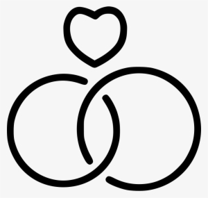 Wedding Rings Love Heart - Wedding Icon Png