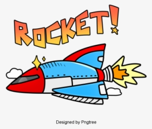 Aerospace Rocket Cartoon Hand-painted, Universe, Space, - Rocket
