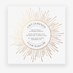 Sunburst Wedding Invitation - Wedding Invitation
