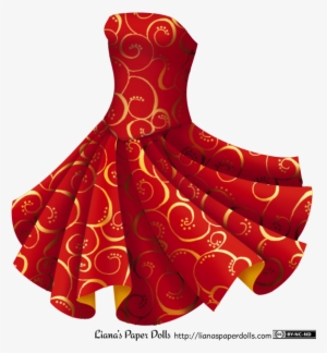 A Strapless Red Dress With A Tight Bodice And A V-shaped - Spinning Dress Drawing