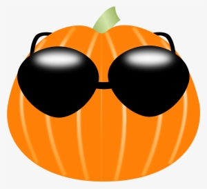 Pumpkin Wearing Sunglasses - Funny Pumpkin Clip Art
