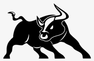 Wall Street Bull Black And White - Logo Design For Sports Club