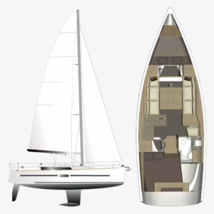 Dufour 350 Sailplan - Floor Plan