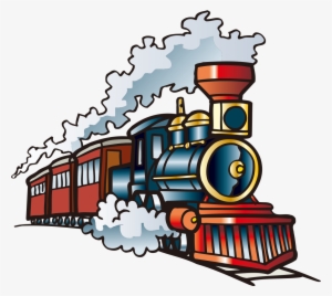 Hay Springs High School - Steam Engine Train Cartoon