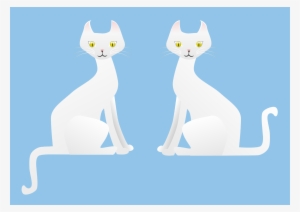 This Free Icons Png Design Of Two White Cats