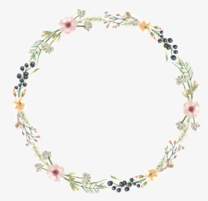 Fresh Light Flower Hand Painted Garland Decorative - Portable Network Graphics