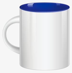 White Blue Cup Png Clipart - White And Blue Mug Png