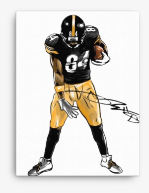 Antonio Brown Holding It Down Signature Art Canvas - Art