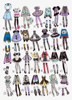 Just As Usual Some Hipster,grunge, Rainbow,kawaii-fashion - Ropa Anime Para Dibujar