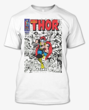 A Black T-shirt With The Shopify Logo - Thor Comic T Shirt