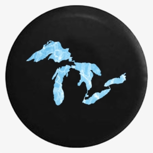 Water Reflection Great Lakes Michigan Mitten - Great Lakes Map Vector
