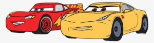 Picture Black And White Disney Pixar S Cars Clip Art - Lightning Mcqueen And Cruz Ramirez