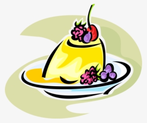 Vector Illustration Of Lemon Jello Mold Dessert With - Sobremesa Vetor Png