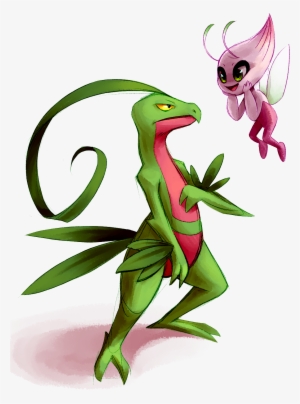 Grovyle And Celebi - Pmd Dusknoir X Hero