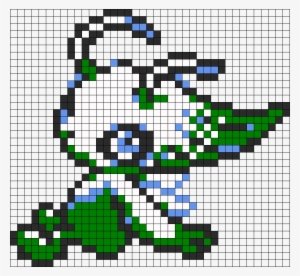 Celebi Pokemon Sprite Perler Bead Pattern / Bead Sprite - Cross-stitch