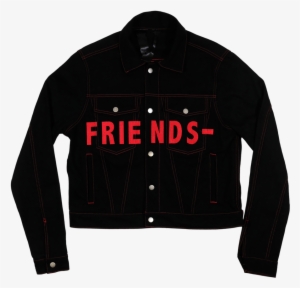 Friends Denim Jacket - Red Vlone Jean Jacket