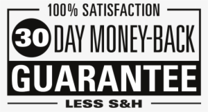 30-day Money Back 100% Satisfaction Guranteed - 100 Satisfaction Money Back Guarantee