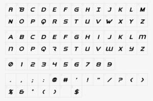 Character Map - Bank Printer Font Free Download