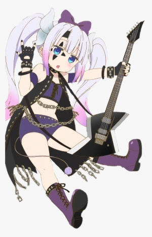 Purple Anime Mangaka Fictional Character - Hot Japan Anime Miss Kobayashi's Dragon Maid Kanna