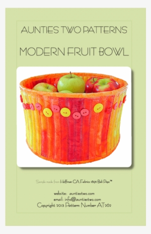At262 Modern Fruit Bowl - Aunties Two Patterns-modern Fruit Bowl
