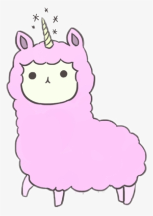 Alpaca Animal Kawaii Unicorn Pink - Kawaii Llama Png