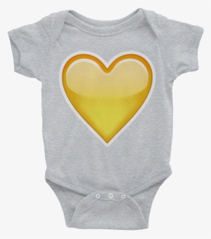 Yellow Heart Emoji Png Path Decorations Pictures Full - Baby Onesie