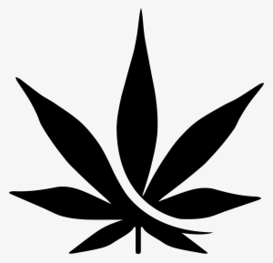 Black Cannabis Leaf