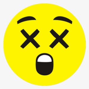 Sad Face Emoji Design With Foil - Crossed Eyes Emoji Png