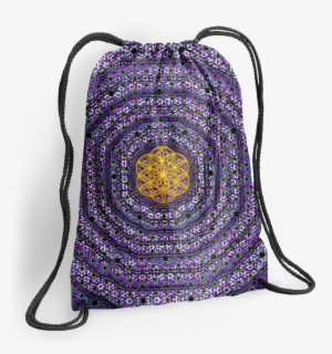 Golden Seed Of Life - Victory Records Mosh Drawstring Backpack Black