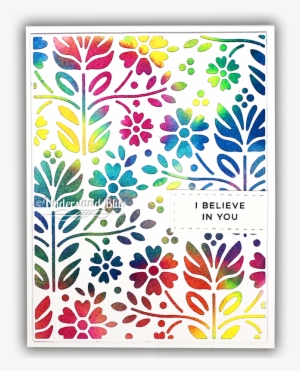 Scandanavian Die Cut Background With Watercolor By - Die Cutting