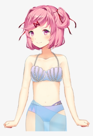 Svg Freeuse Download Natsuki Swimsuit By Misenfisen - Doki Doki Literature Club Natsuki Sprites