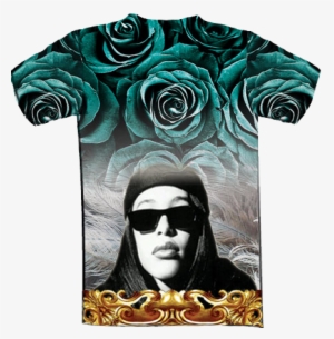 Aaliyah Legacy Tee - Rose Bouquet In Purple Throw Pillow Cover