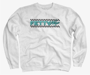 Checkered White Crewneck Sweatshirt - Crew Neck