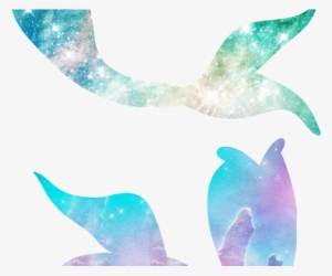 Mermaid Tail Clipart Watercolor - Mermaid Tail Wall Graphic