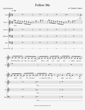 Follow Me Sheet Music Composed By Arr - Music