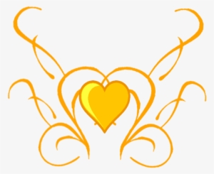 Golden Swirls/heart Cutie Mark By Darkbellnight On - Vine Clip Art